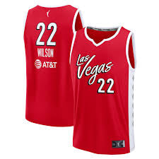 A’ja Wilson Las Vegas Aces Official WNBA Nike Jersey Red product image 1