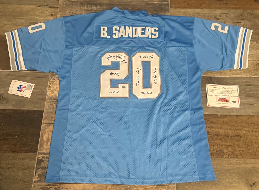 Barry Sanders autographed Detroit Lions Mitchell & Ness product image 1