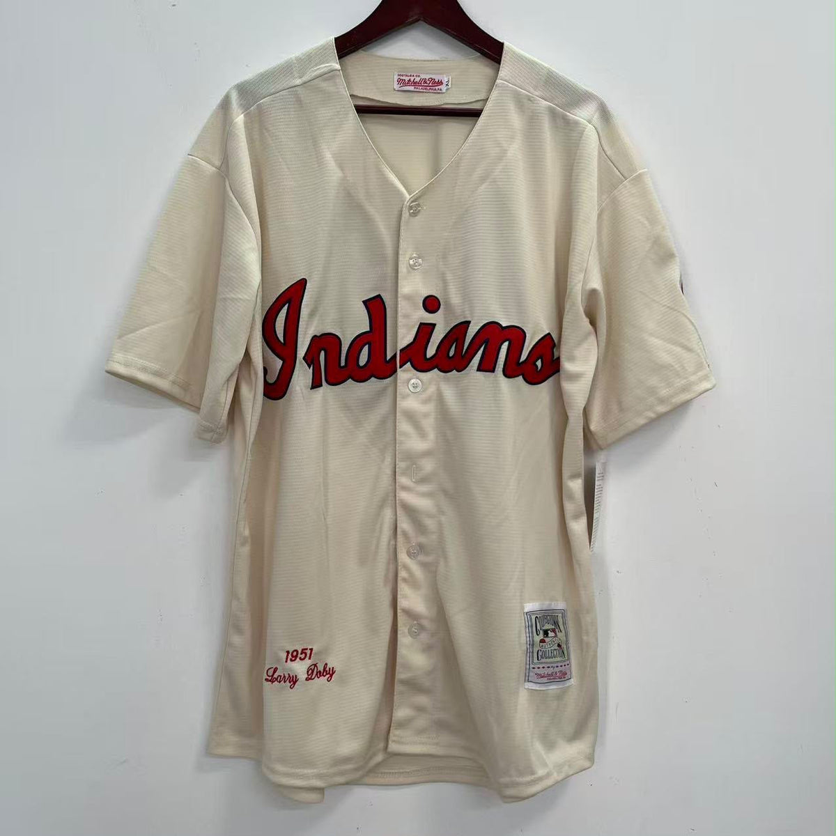 Larry Doby 1951 Cleveland Indians Official MLB Mitchell & product image 2