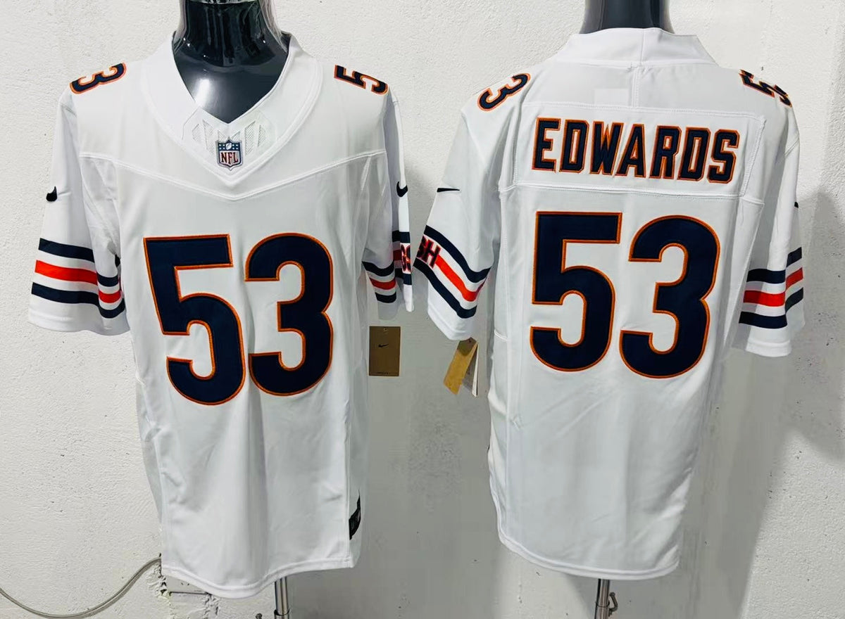 T.J. Edwards Chicago Bears official Nike NFL Jersey White product image 1