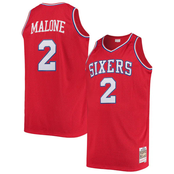 Moses Malone Philadelphia 76ers Official NBA Mitchell & product image 1