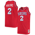 Moses Malone Philadelphia 76ers Official NBA Mitchell & product image 1