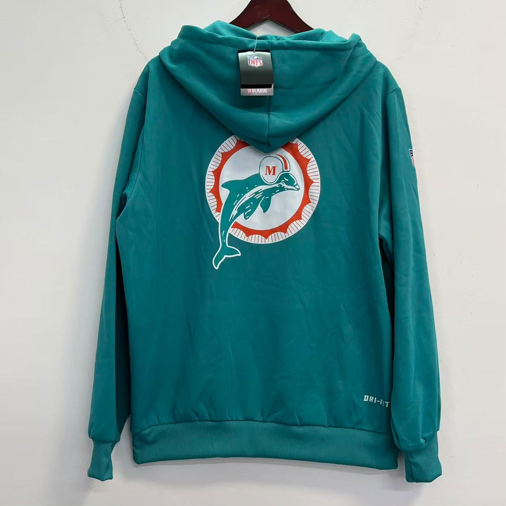 Miami Dolphins official NFL retro logo hoodie product image 2