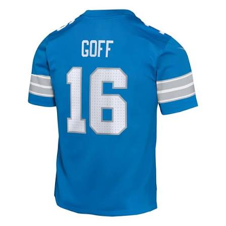 Jared Goff YOUTH KIDS Detroit Lions Official NFL Jersey Blue product image 2