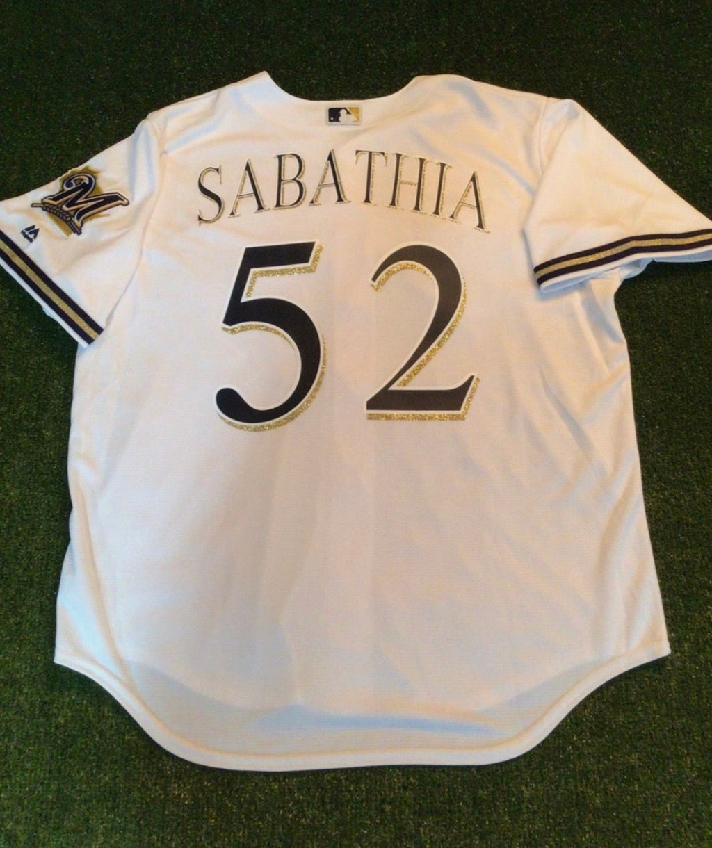CC Sabathia Milwaukee Brewers Jersey Men's (S-3XL) Majestic product image 1