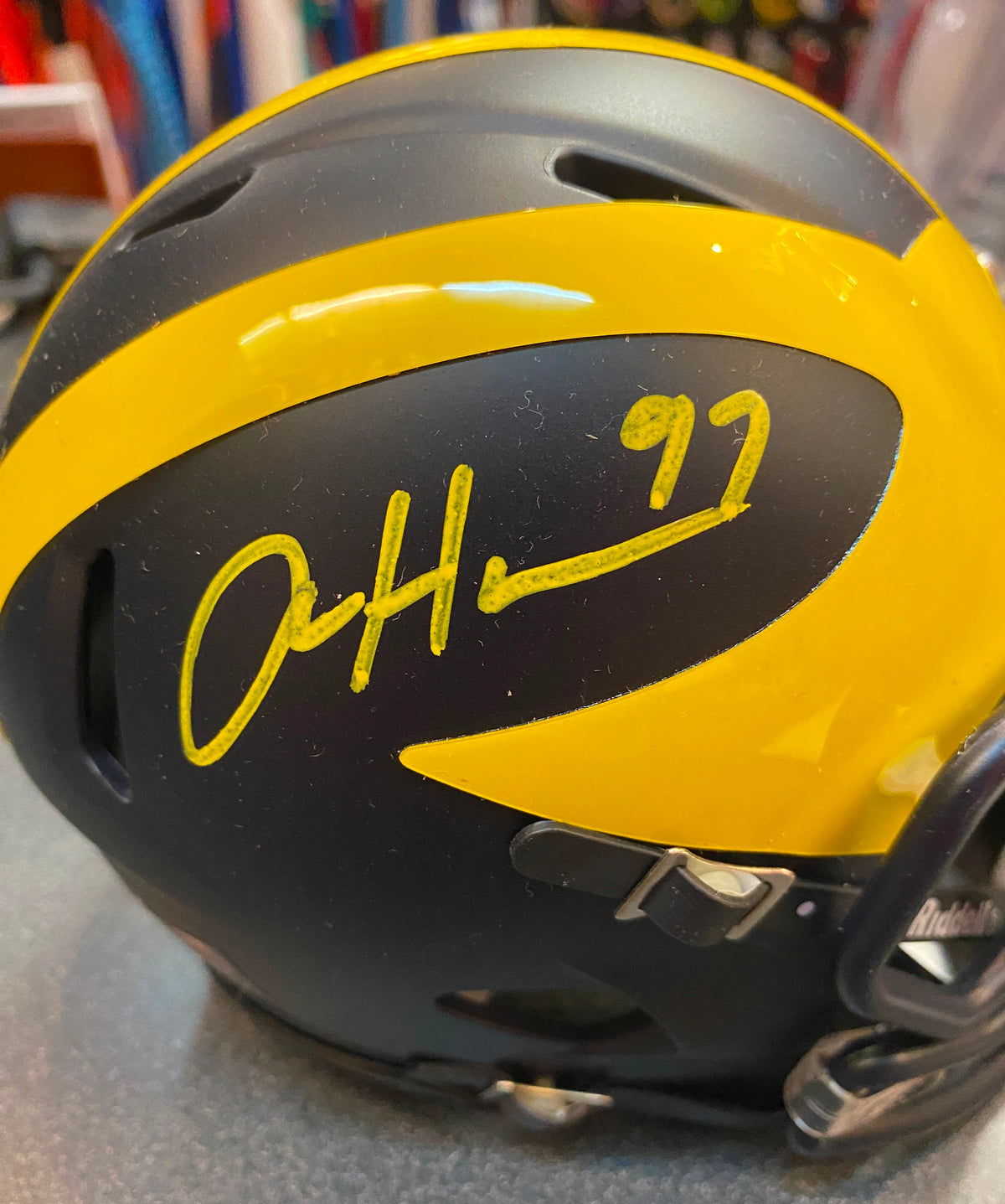 Aiden Hutchinson Autographed Michigan Wolverines Mini product image 2