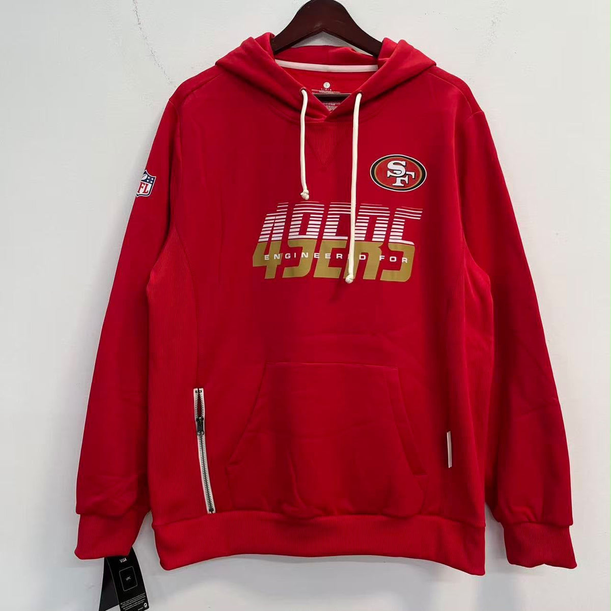 San Francisco 49ers Official NFL hoodie zipper pockets product image 1