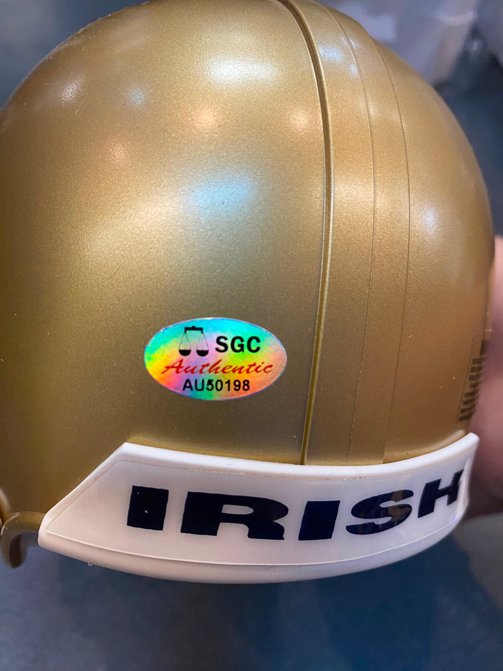 Paul Hornung Notre Dame Autographed Mini Helmet with COA product image 3