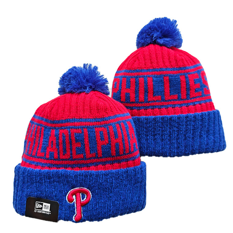 Philadelphia Phillies MLB New Era winter knit Hat with Pom product image 1