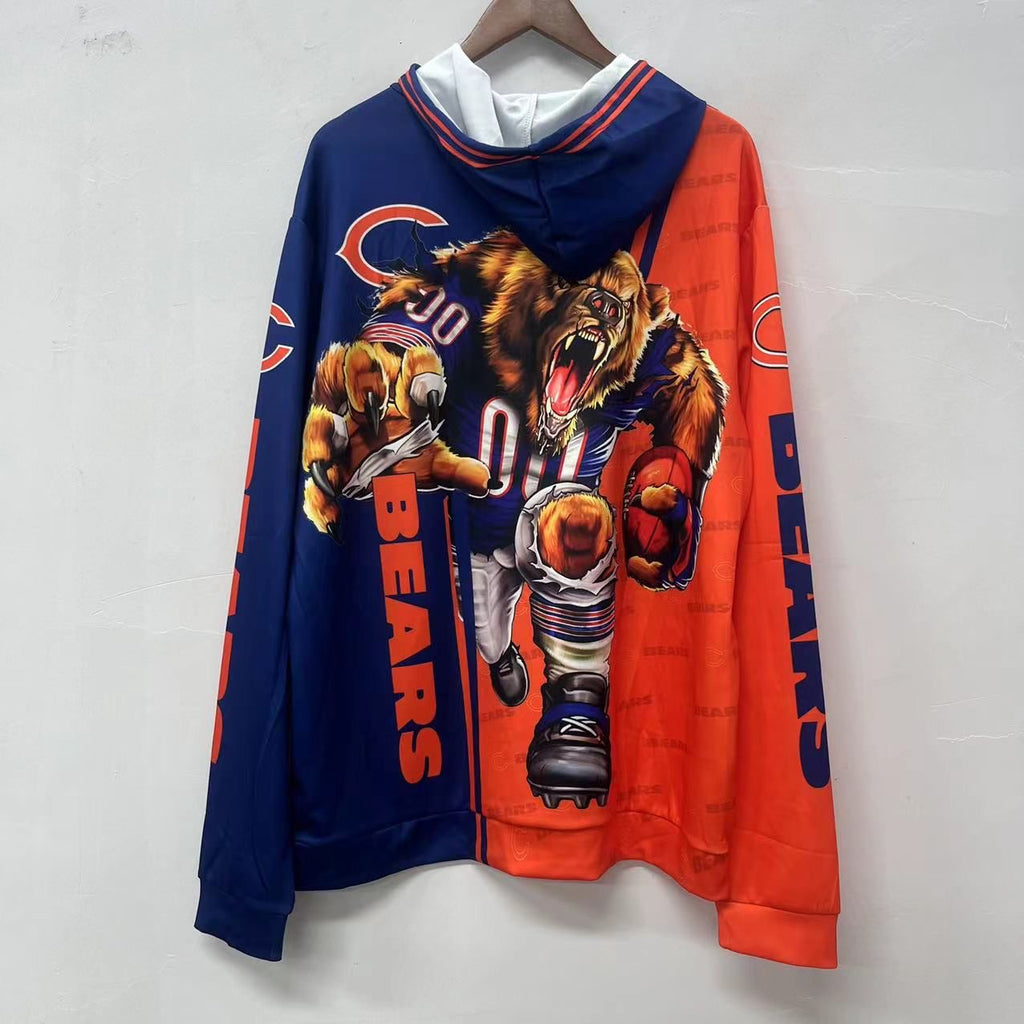 Chicago Bears lightweight hoodie Animated graphics product image 2