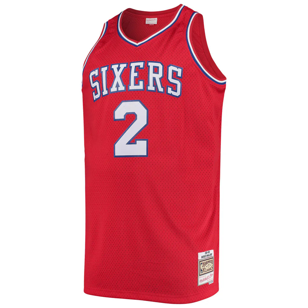 Moses Malone Philadelphia 76ers Official NBA Mitchell & product image 3