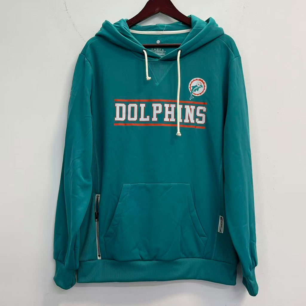 Miami Dolphins official NFL retro logo hoodie product image 1