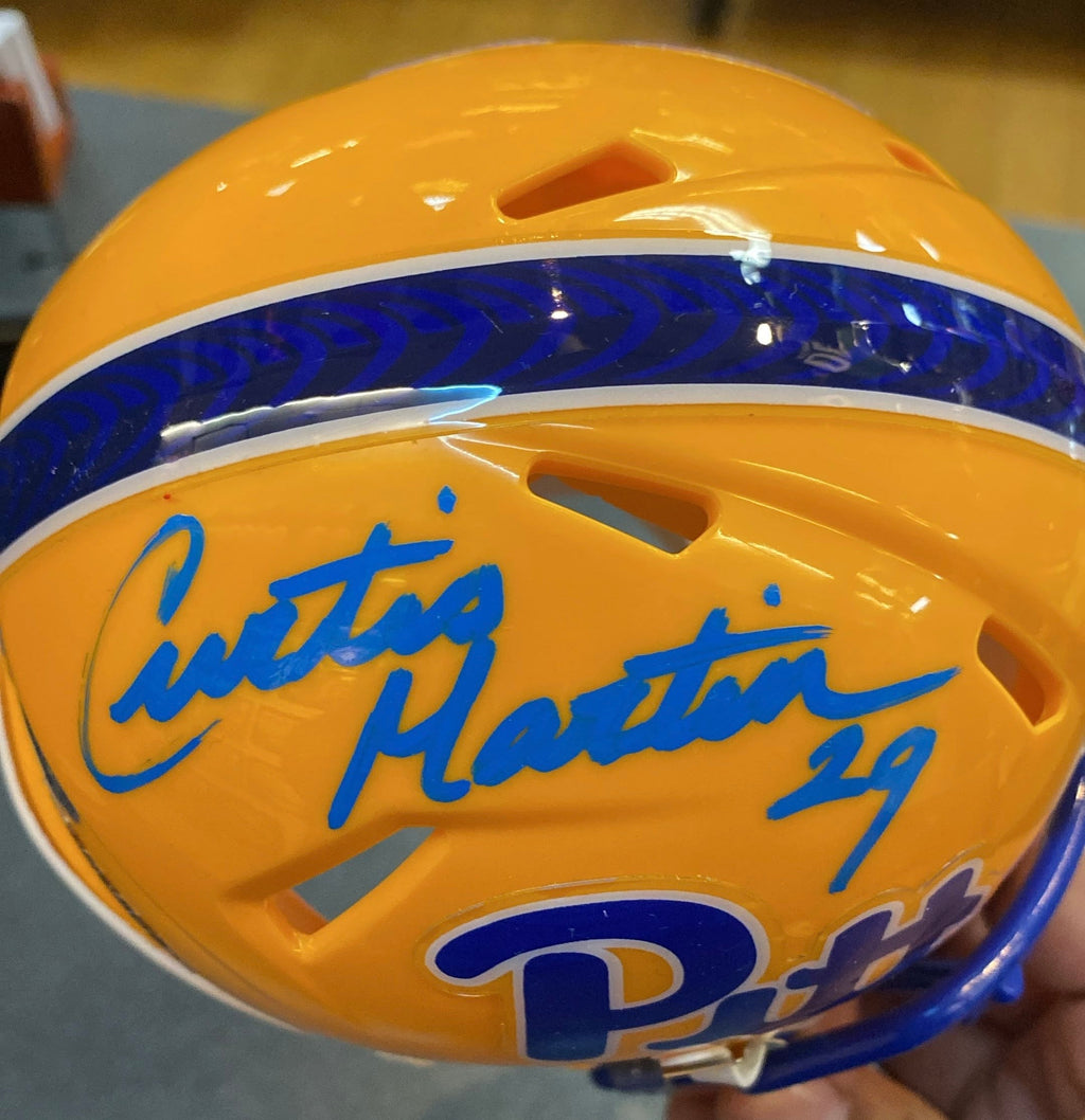 Curtis Martin Pitt. Panthers Mini Helmet with COA Photo product image 2