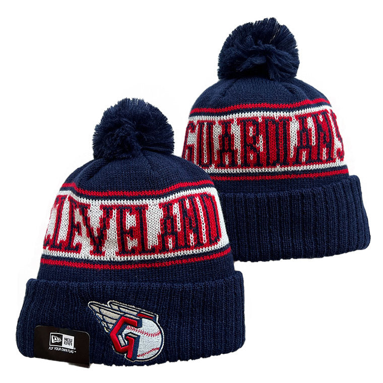 Cleveland Guardians MLB New Era winter Hat with Pom product image 1