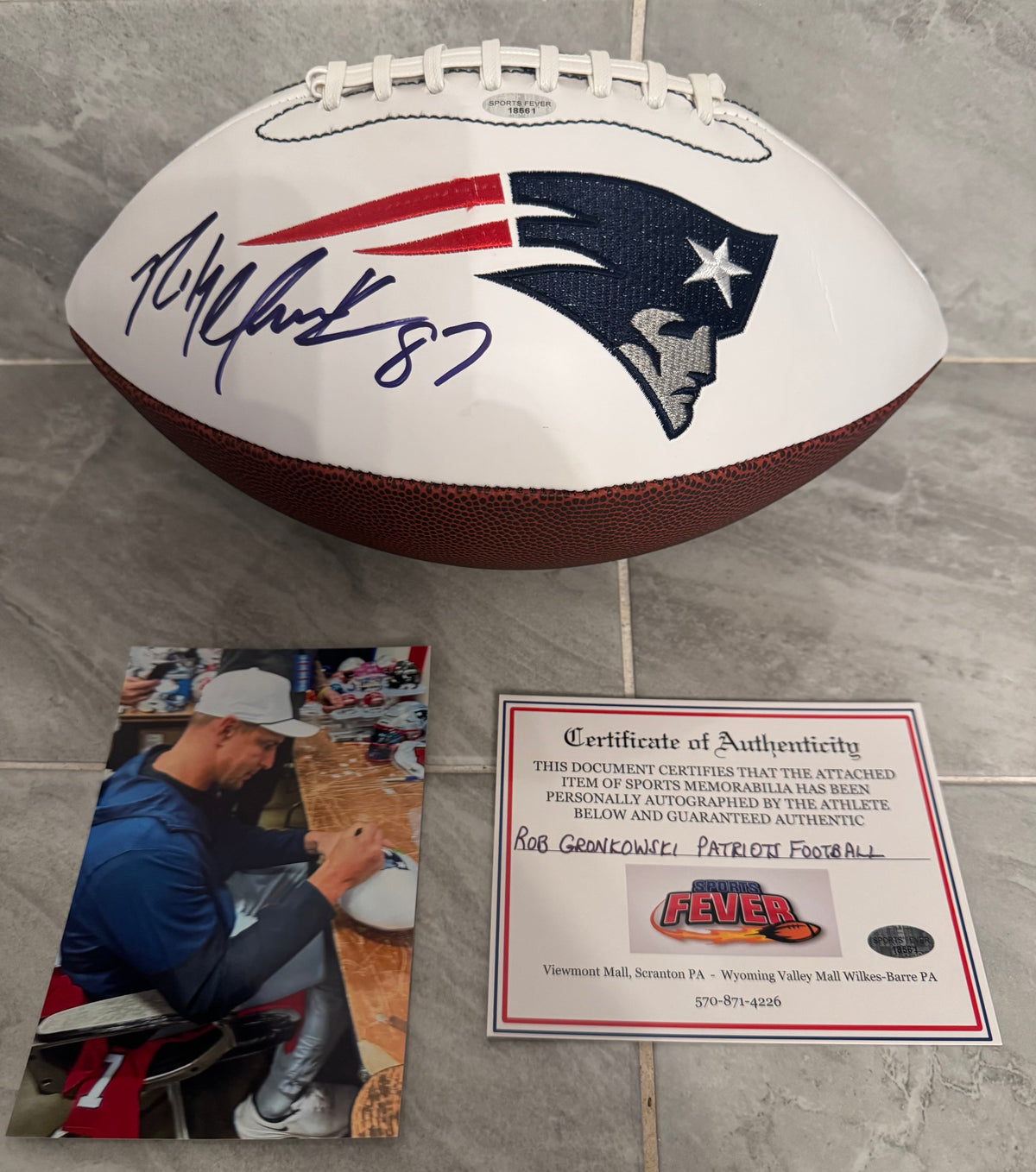 Rob Gronkowski New England Patriots Autographed Football product image 1