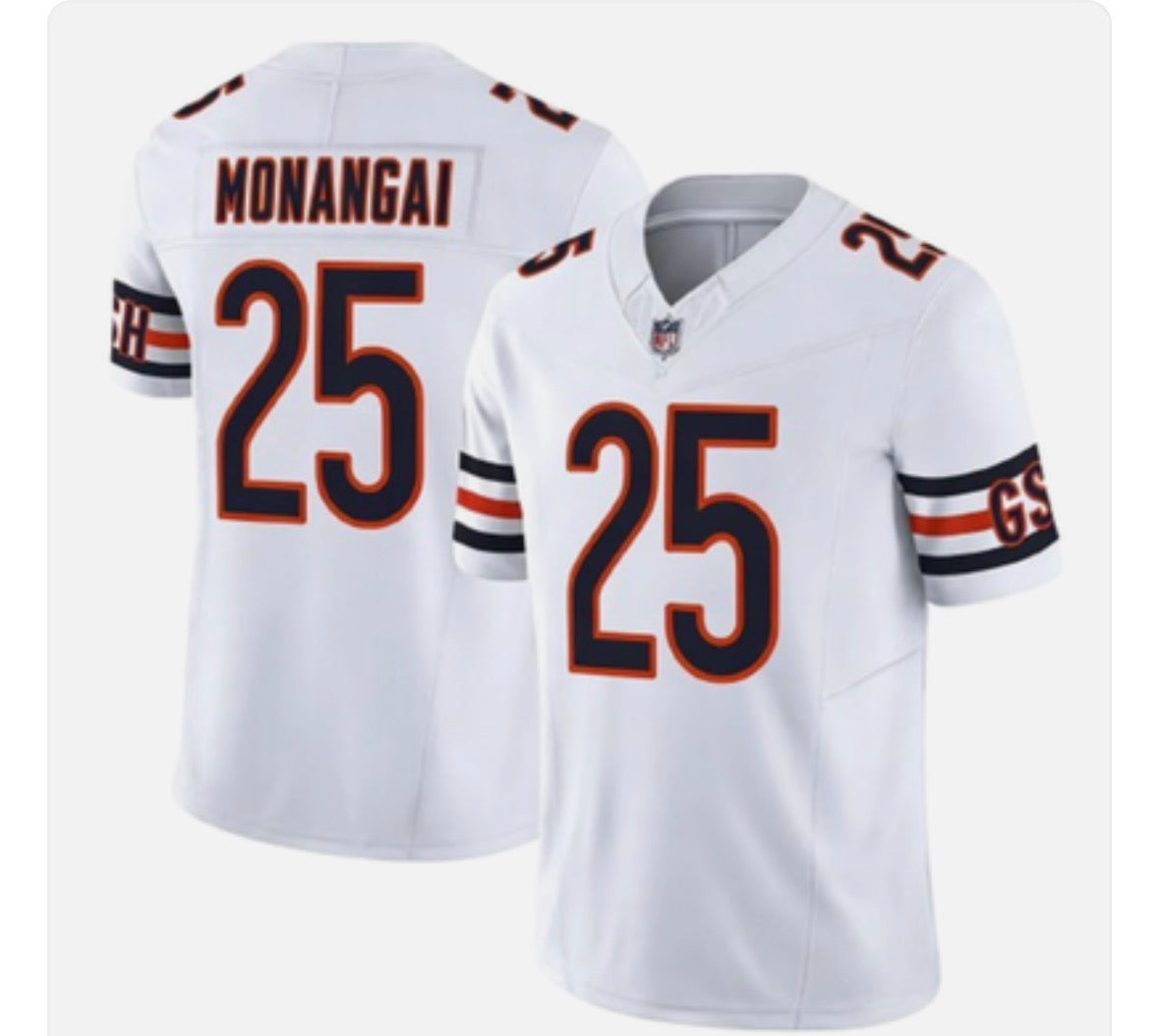 Kyle Monangai Chicago Bears official NFL Nike Jersey White product image 1