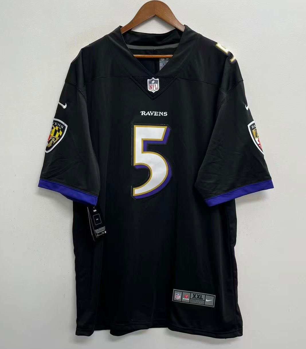 Joe Flacco Baltimore Ravens Official NFL Jersey Nike Black product image 2