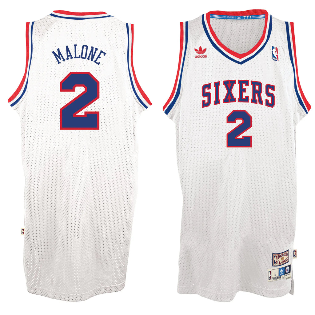 Moses Malone Philadelphia 76ers Official NBA Adidas Jersey product image 1