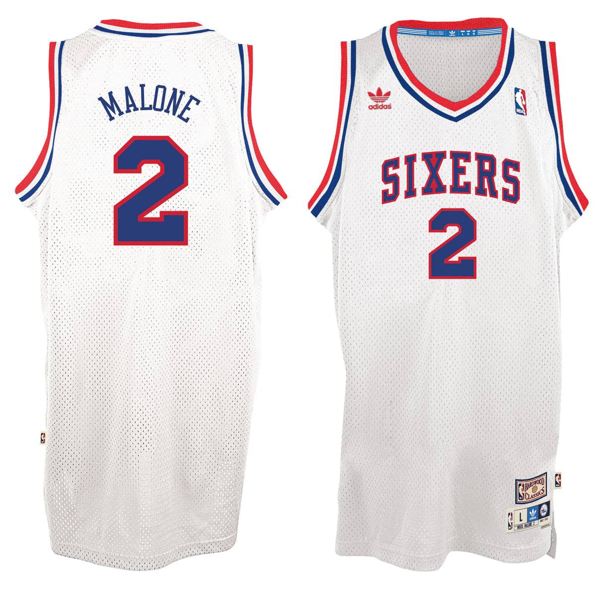 Moses Malone Philadelphia 76ers Official NBA Adidas Jersey product image 1