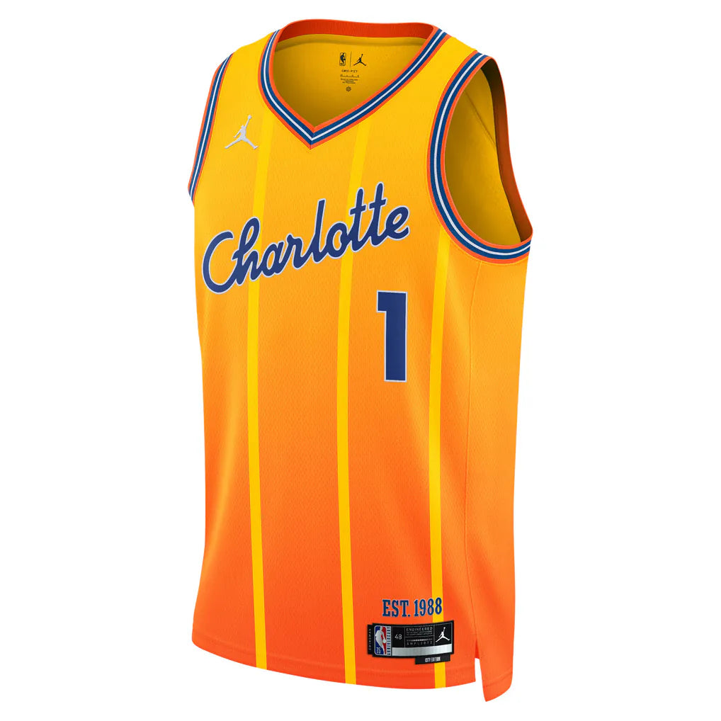 LaMelo Ball YOUTH KIDS Charlotte Hornets Jersey Orange product image 2