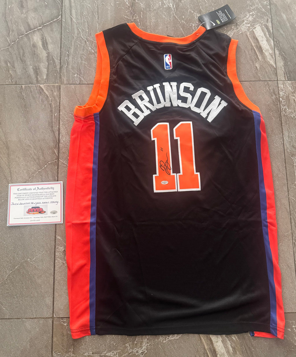 Jalen Brunson New York Knicks autographed Official NBA Nike product image 1