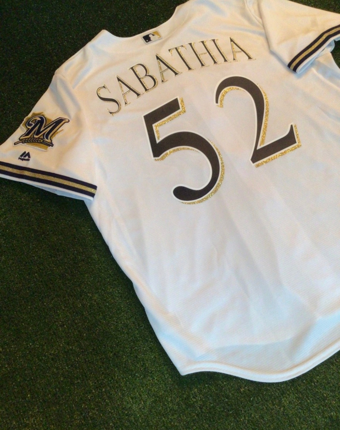 CC Sabathia Milwaukee Brewers Jersey Men's (S-3XL) Majestic product image 3